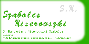 szabolcs miserovszki business card